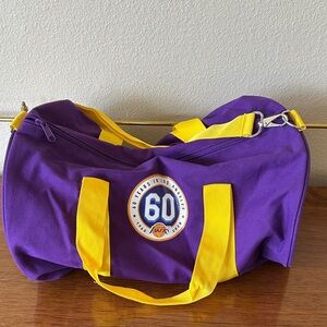 Lakers 60th Anniversary Duffel Bag NWOT